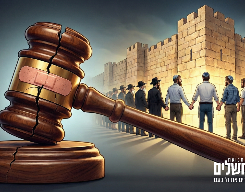 פלסטר לבעיה במקום הפיתרון של תנועת ירושלים - מערכת משפט תורנית