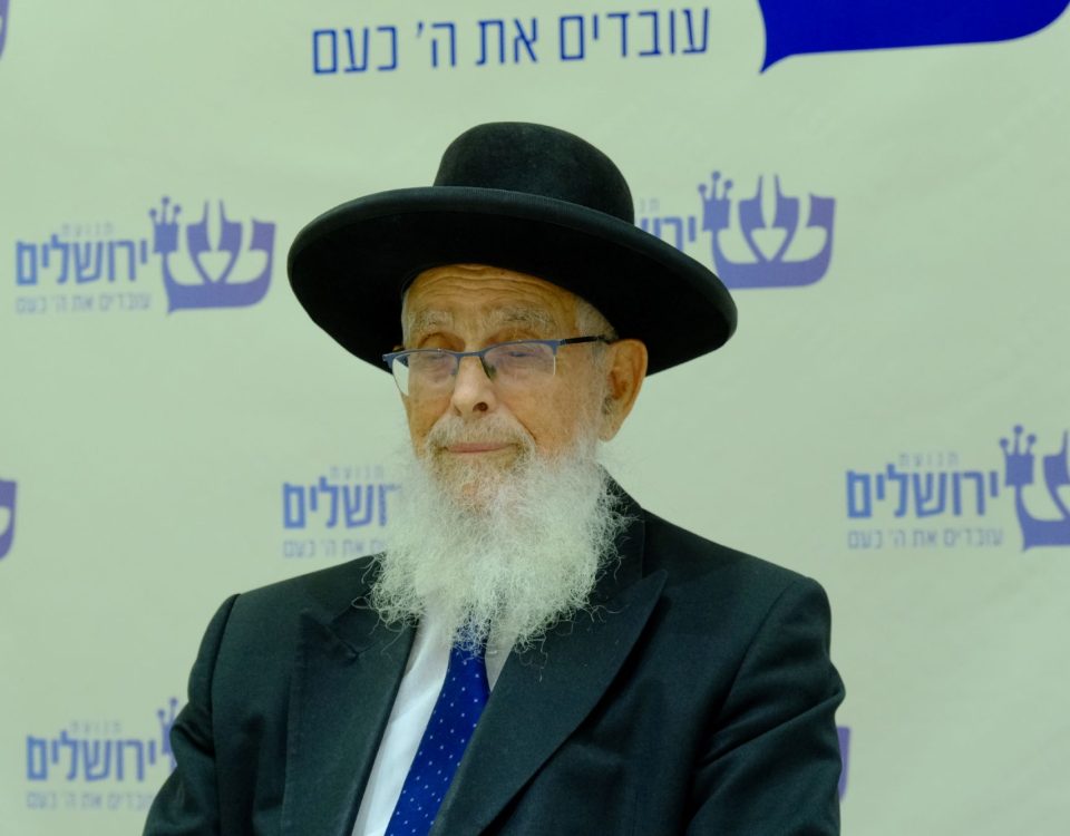 הרב יעקב אריאל מדבר בכנס בית הוראה של תנועת ירושלים (2)