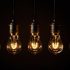 A row of light bulbs hanging on a wire created with Generative AI technology